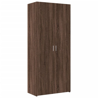 Kaappi ruskea tammi 80x42,5x185 cm tekninen puu