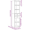 Valkoinen kaappi Gertruda 40x42,5x185cm (puinen)