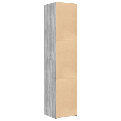 Kaappi harmaa Sonoma 40x42,5x185 cm tekninen puu