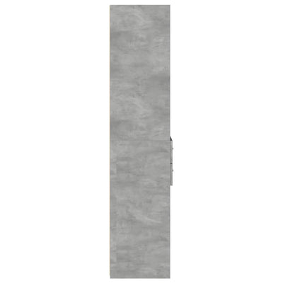 Kaappi betoninharmaa 45x42,5x185 cm tekninen puu