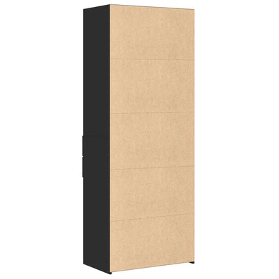 Kaappi musta 70x42,5x185 cm tekninen puu