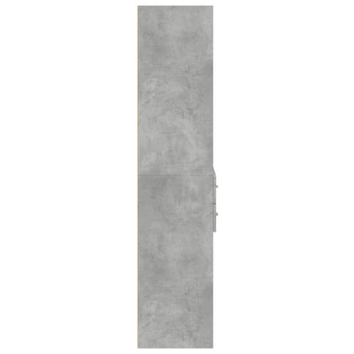 Kaappi betoninharmaa 70x42,5x185 cm tekninen puu