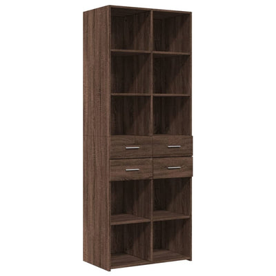 Kaappi ruskea tammi 70x42,5x185 cm tekninen puu
