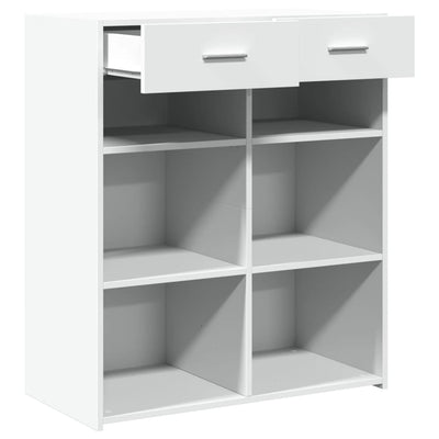 Valkoinen senkki Micilina 80x42,5x93cm (puinen)