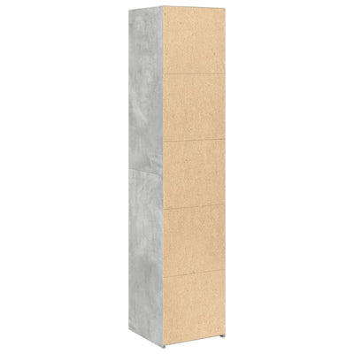 Kaappi betoninharmaa 40x41x185 cm tekninen puu
