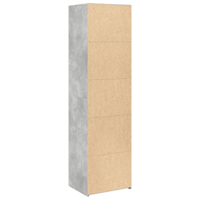 Kaappi betoninharmaa 50x41x185 cm tekninen puu