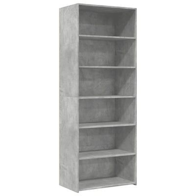 Kaappi betoninharmaa 70x41x185 cm tekninen puu