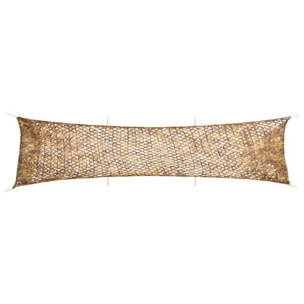 Naamiointiverkko säilytyspussilla 613x138 cm hiekka