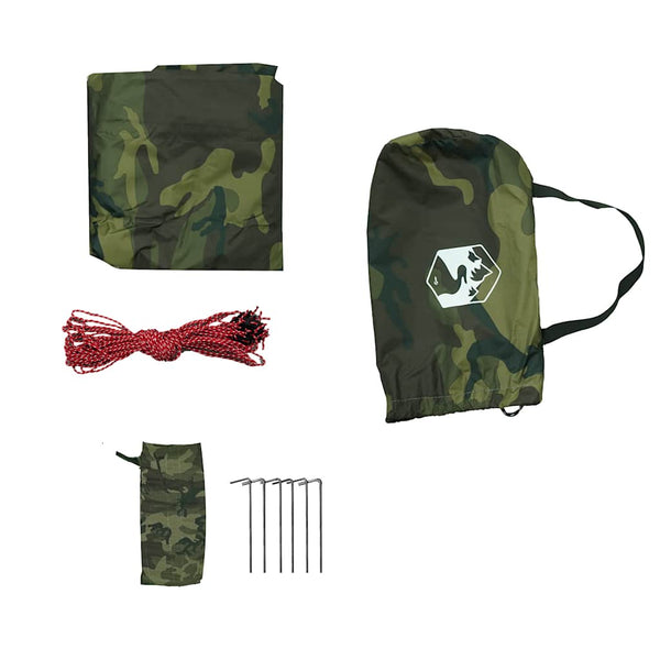 Camping Tarp Camouflage 366x306 cm Vedenpitävä