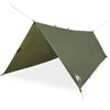 Camping Tarp oliivinvihreä 406x306 cm Vedenpitävä
