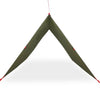 Camping Tarp oliivinvihreä 406x306 cm Vedenpitävä