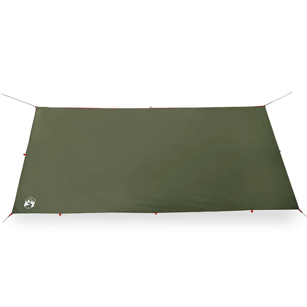 Camping Tarp oliivinvihreä 406x306 cm Vedenpitävä