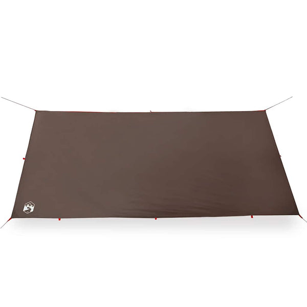 Camping Tarp Ruskea 406x306 cm Vedenpitävä