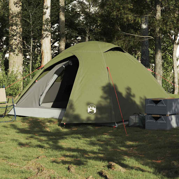 Camping Teltta Dome 3-hengen oliivinvihreä vedenpitävä