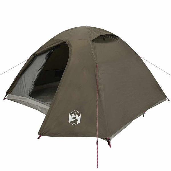 Camping Teltta Dome 3-hengen ruskea vedenpitävä