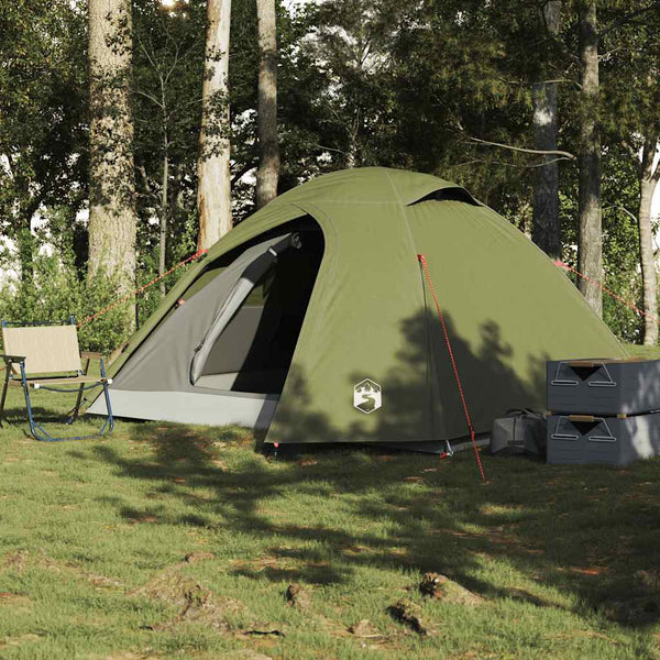 Camping Teltta Dome 4-hengen oliivinvihreä vedenpitävä