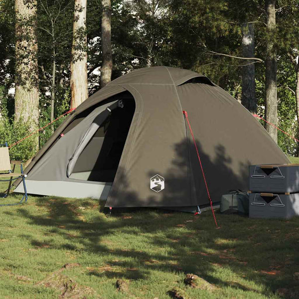 Camping Teltta Dome 4-hengen ruskea vedenpitävä