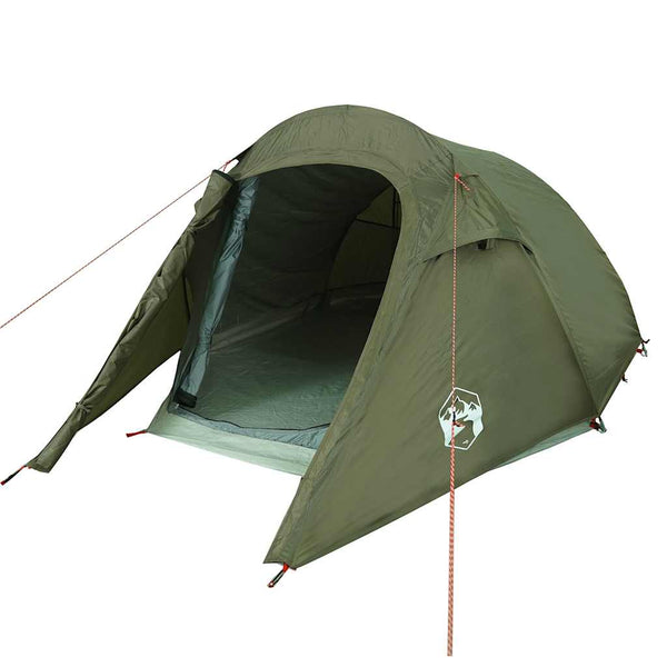 Camping teltta tunneli 2-hengen oliivinvihreä vedenpitävä