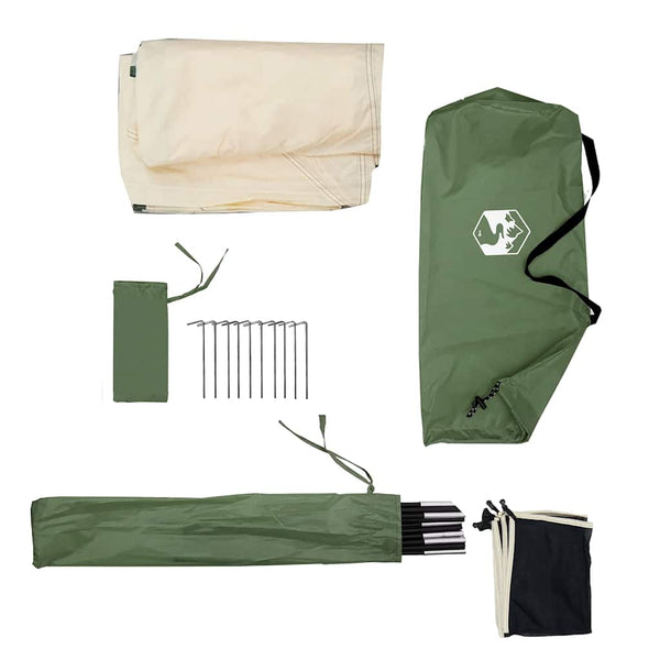 Camping Windbreak Green 510x153 cm Vedenpitävä