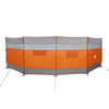 Camping Windbreak Harmaa ja oranssi 510x153 cm Vedenpitävä