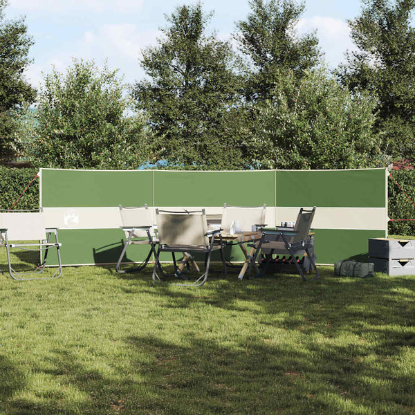 Camping Windbreak Green 490x123 cm Vedenpitävä