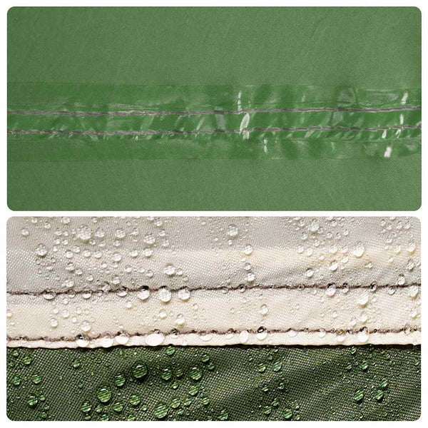 Camping Windbreak Green 490x123 cm Vedenpitävä