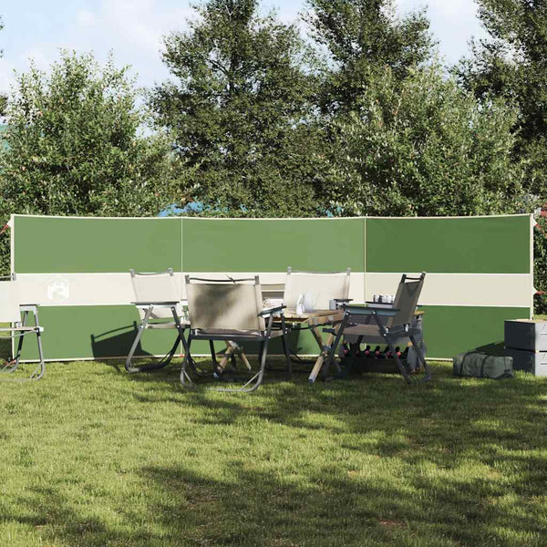 Camping Windbreak Green 490x123 cm Vedenpitävä