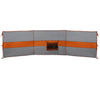 Camping Windbreak Harmaa ja oranssi 490x123 cm Vedenpitävä