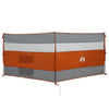 Camping Windbreak Harmaa ja oranssi 340x130 cm Vedenpitävä