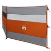 Camping Windbreak Harmaa ja oranssi 340x130 cm Vedenpitävä