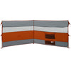 Camping Windbreak Harmaa ja oranssi 340x130 cm Vedenpitävä