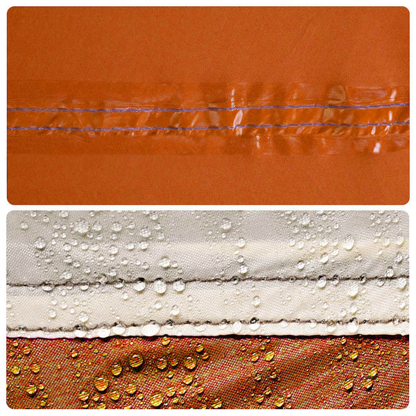 Camping Windbreak Harmaa ja oranssi 508x130 cm Vedenpitävä