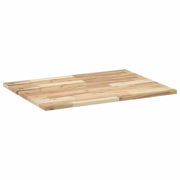 Pöytälevy suorakaide 80x60x2 cm täysi akasiapuu