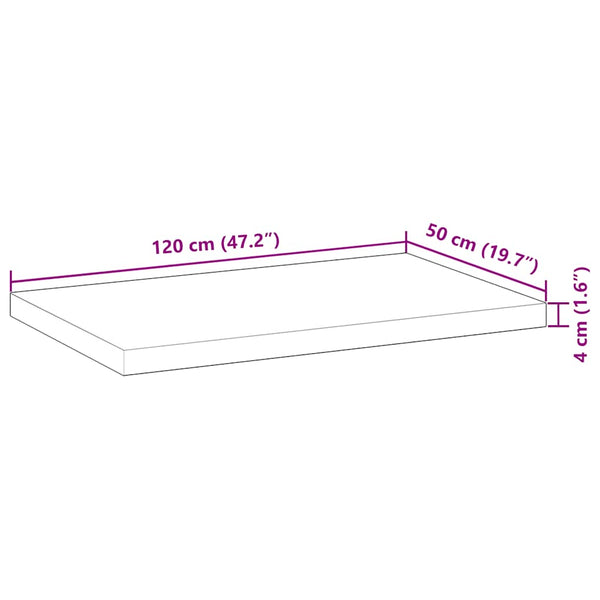 Pöytälevy suorakaide Gemilea 120x50x4cm (akasiapuu)