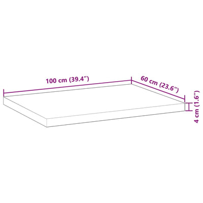 Pöytälevy suorakaide Gemilea 100x60x4cm (akasiapuu)