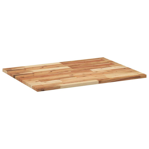 Pöytälevy suorakaide 80x60x2 cm täysi akasiapuu