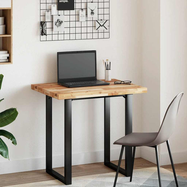 Pöytälevy suorakaide 80x60x4 cm täysi akasiapuu