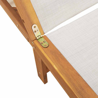 Harmaa aurinkotuoli Arghir (akasiapuu ja textilene)