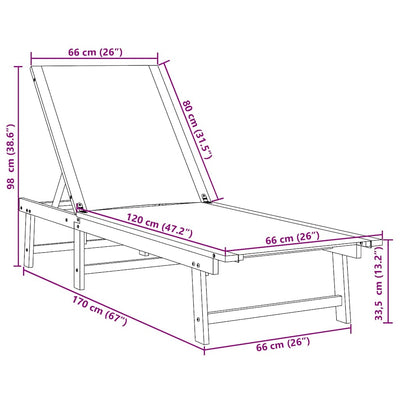 Sininen aurinkotuoli Arghir (akasiapuu ja textilene)