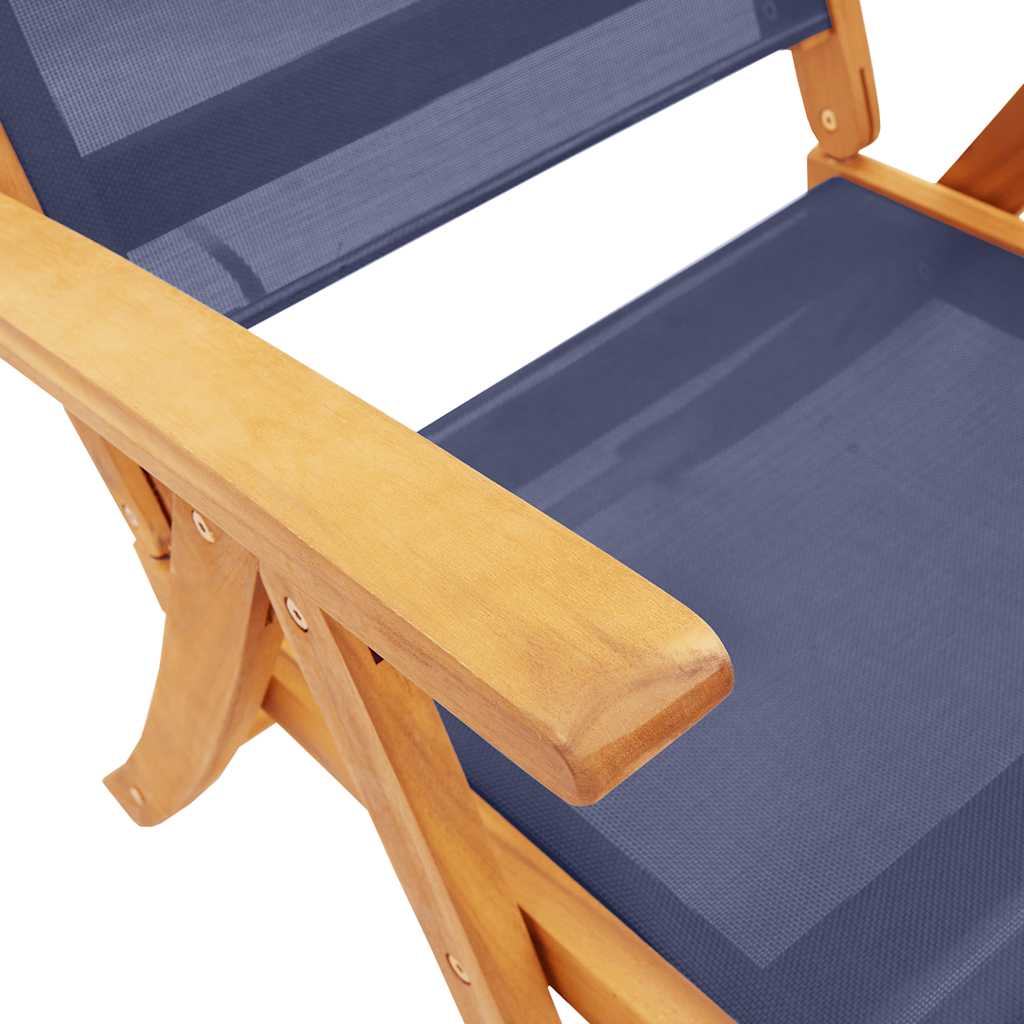 Taitettavat Saftoiu puutarhatuolit (2 kpl akasiapuu ja textilene)