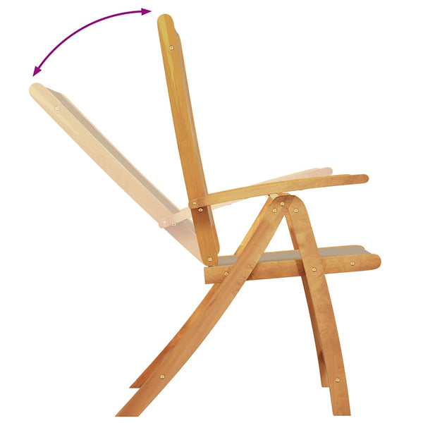 Taitettavat puutarhatuolit Saftoiu (2 kpl akasiapuu ja textilene)