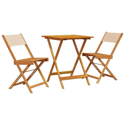 3-osainen Bistrosarja beige kangas ja täysi mänty