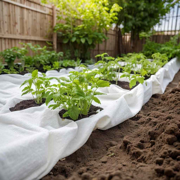 Valkoinen Zoea geotekstiilikalvo 1x10 m (polyesterikuitu)