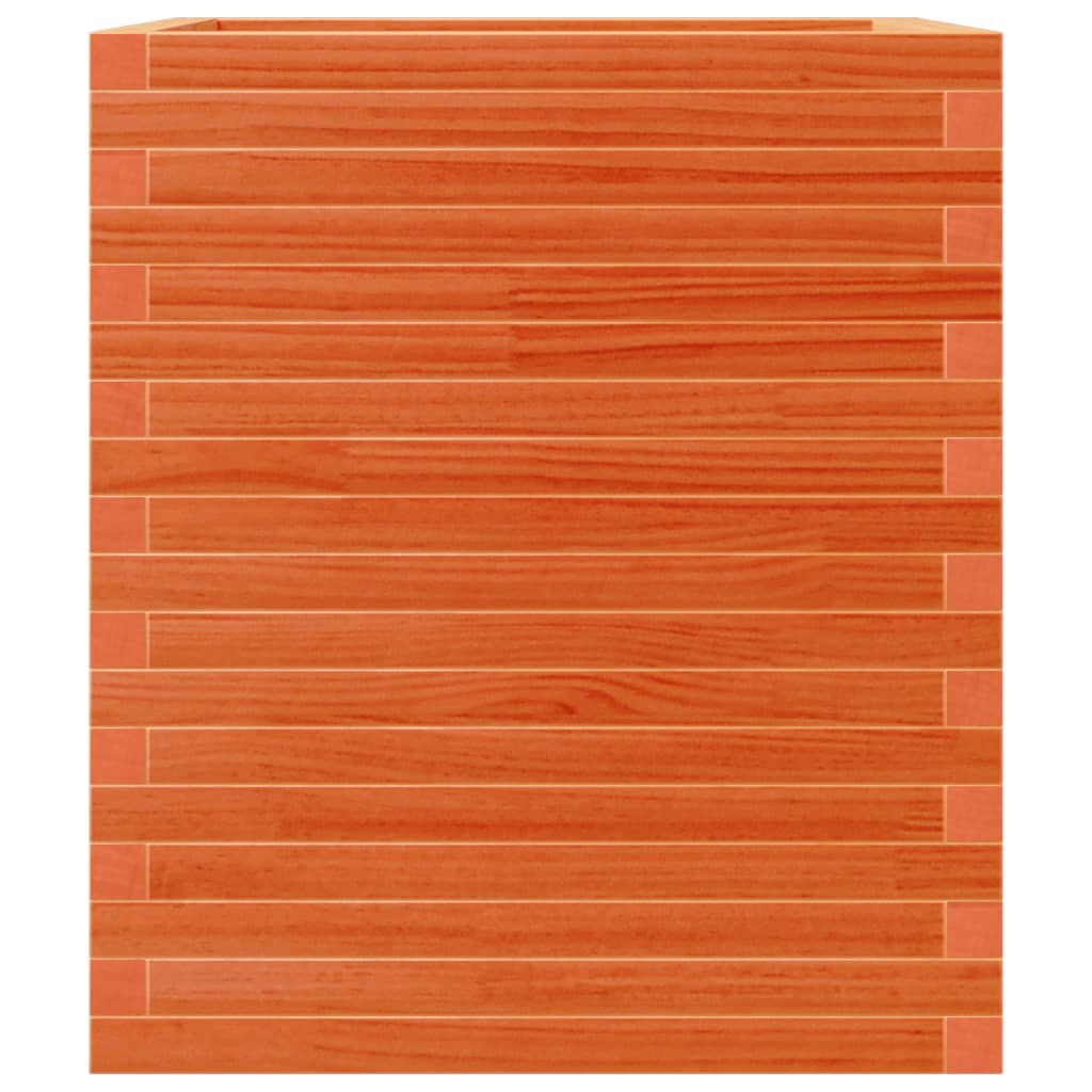 Vahanruskea puutarhakukkalaatikko Dilaver 60x60x68,5cm (mänty)