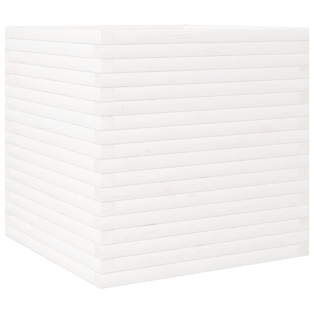 Valkoinen ulkokukkalaatikko Dilaver 70x70x68,5cm (mänty)