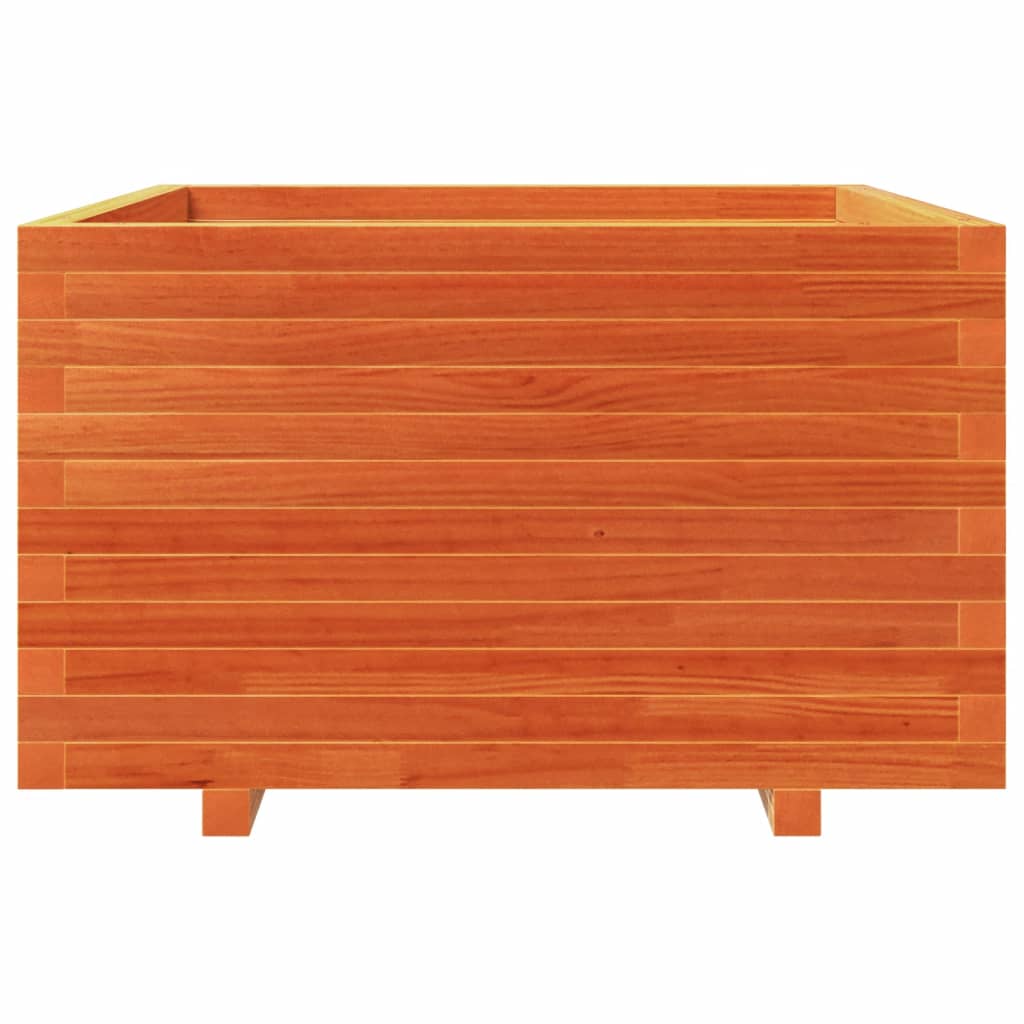 Vahanruskea puutarhakukkalaatikko Dilaver 80x80x49,5cm (mänty)