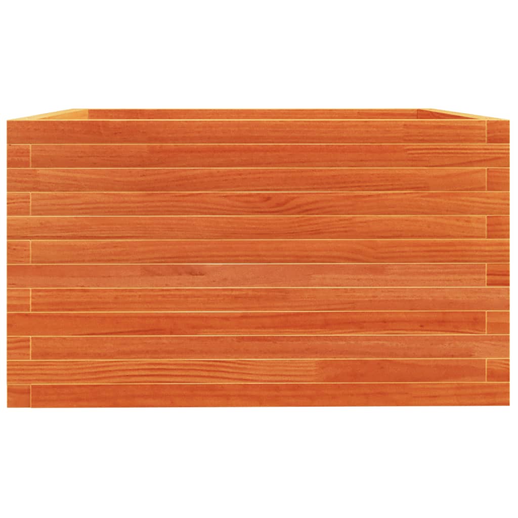 Vahanruskea puutarhakukkalaatikko Dilaver 80x80x49,5cm (mänty)