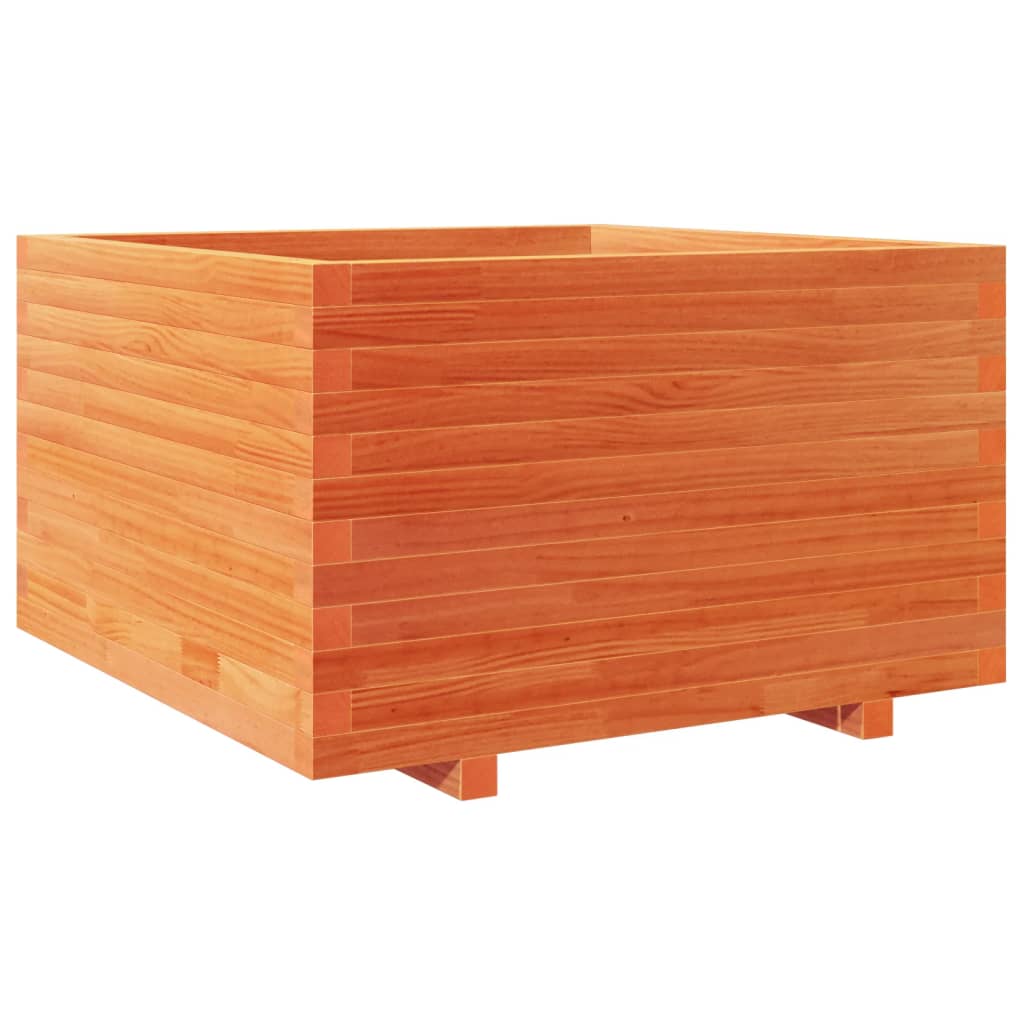 Vahanruskea puutarhakukkalaatikko Dilaver 80x80x49,5cm (mänty)