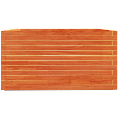 Puutarhakukkalaatikko vahanruskea 90x90x49,5 cm täysi mänty