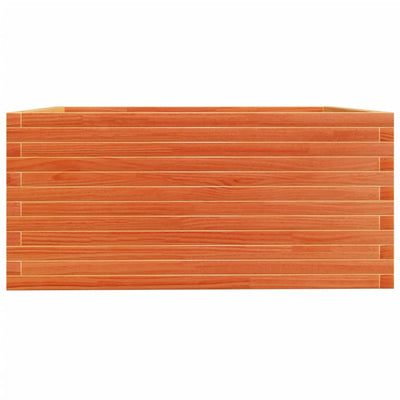 Puutarhakukkalaatikko vahanruskea 100x100x49,5 cm täysi mänty